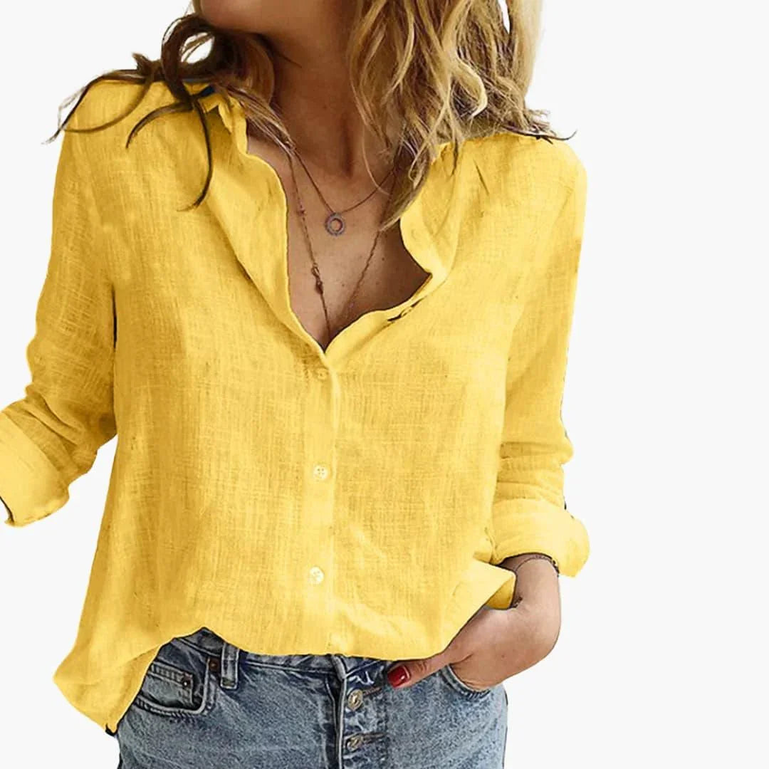 Linen Long Sleeve Shirt for Women