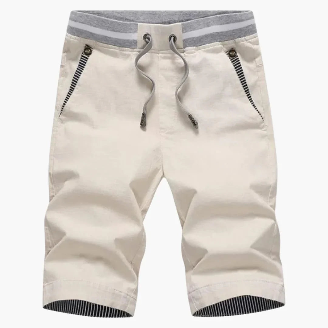 Men's Summer Shorts with Drawstring and Side Pockets
