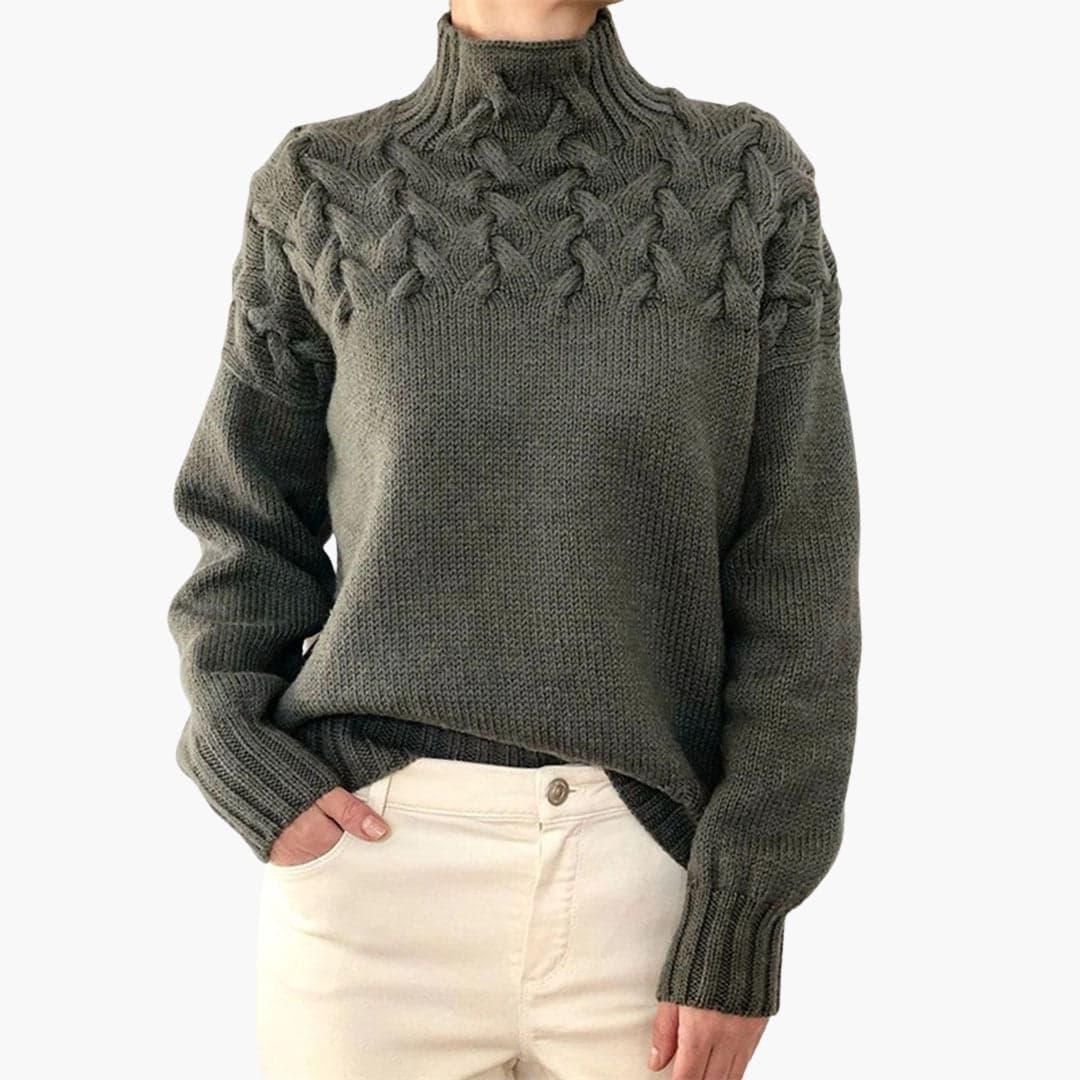 Turtleneck Knitted Sweater for Women