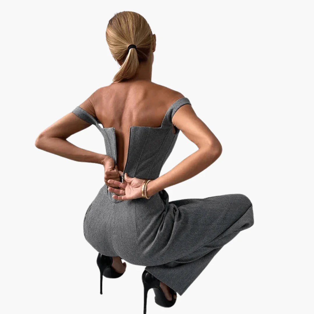 Women's Suit with Corset Blazer  Tailored and Elegant