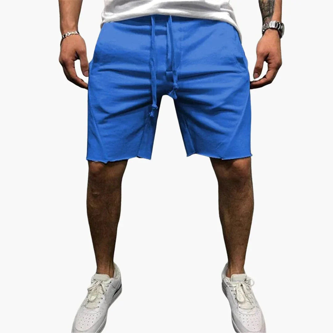 Men's Knee-Length Shorts with Drawstring for Summer