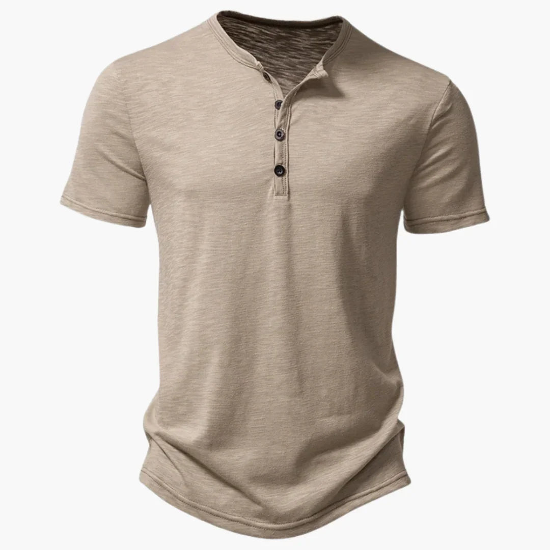 Comfortable Henley Shirt for Men  Short-Sleeved & Summer-Ready