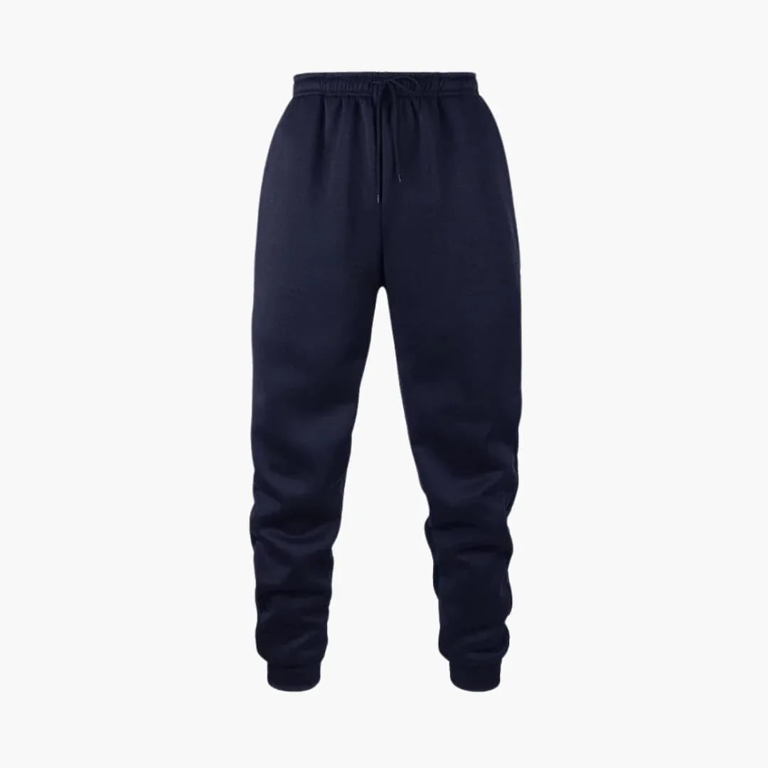 Men's Jogging Pants with Elastic Waistband and Cuff at Hem