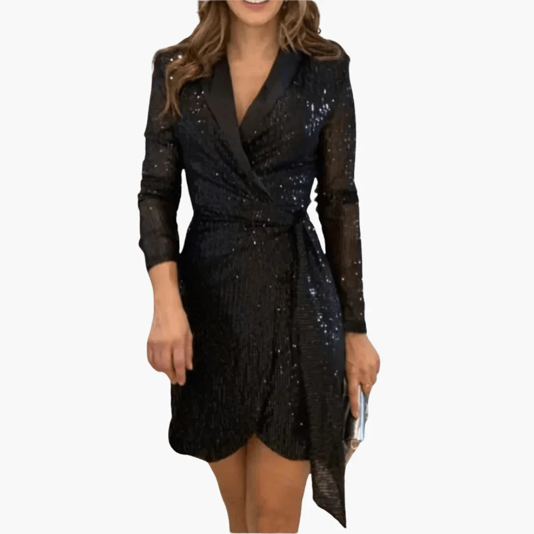 Sequin Wrap Dress for Women  Festive & Elegant