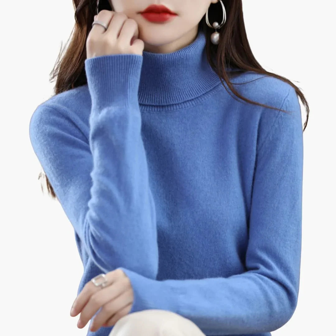 Turtleneck Knit Sweater for Women