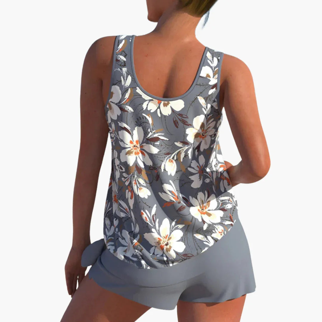 Two-Piece Tankini Set for Women - Floral and Comfortable