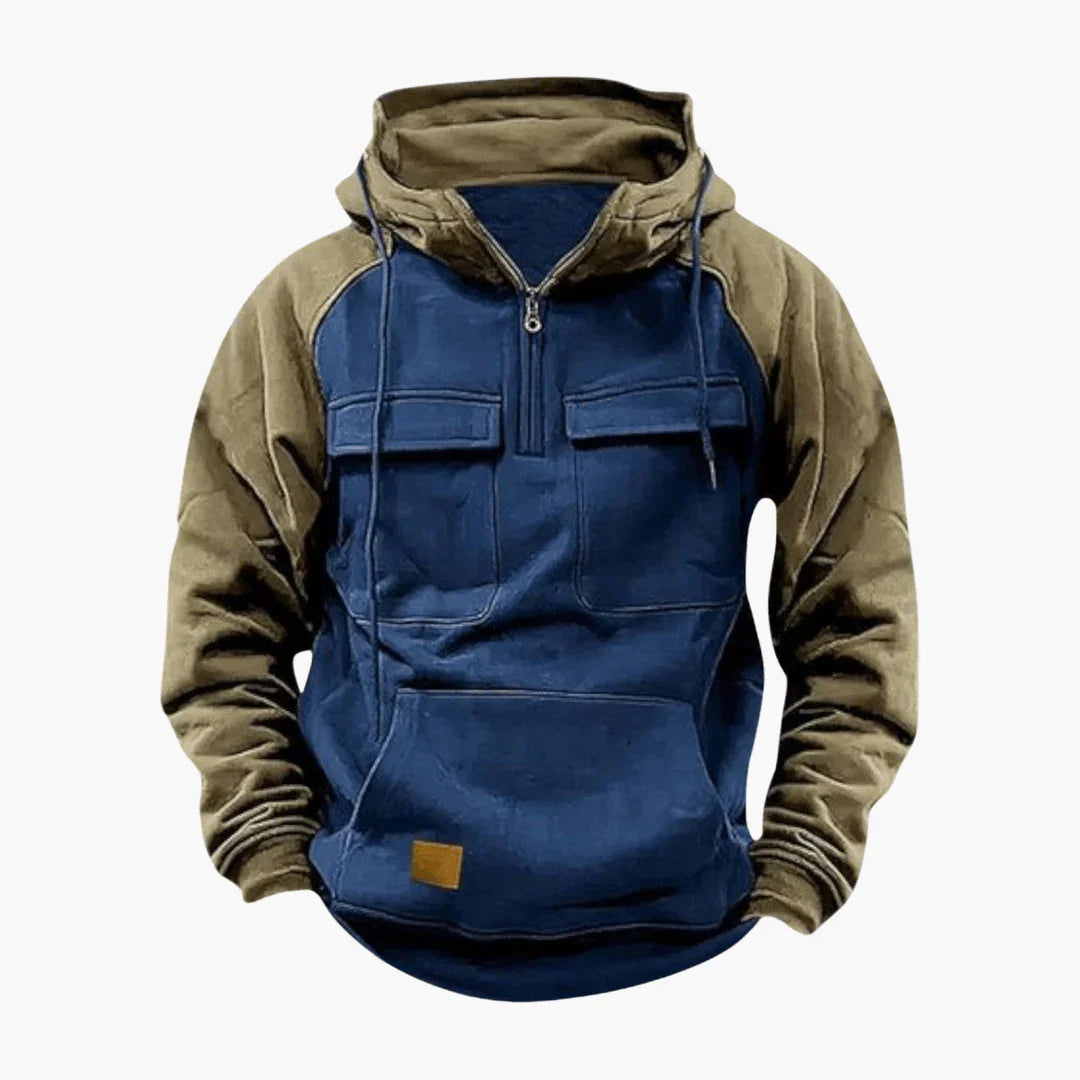 Sporty Half-Zip Hoodie for Men  Comfortable and Flexible