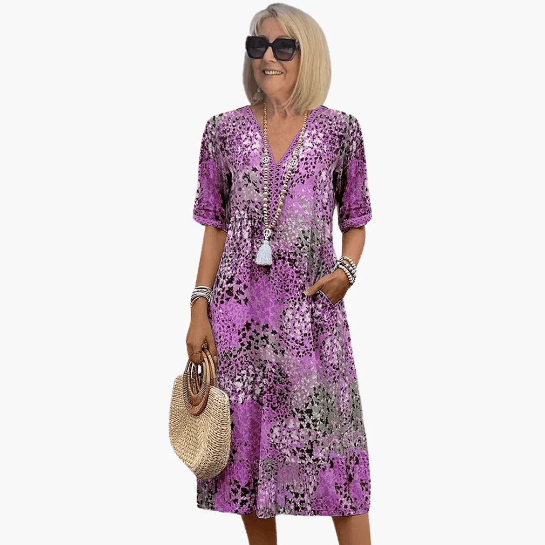 Summer Dress with Print for Women  Airy & Figure-Friendly