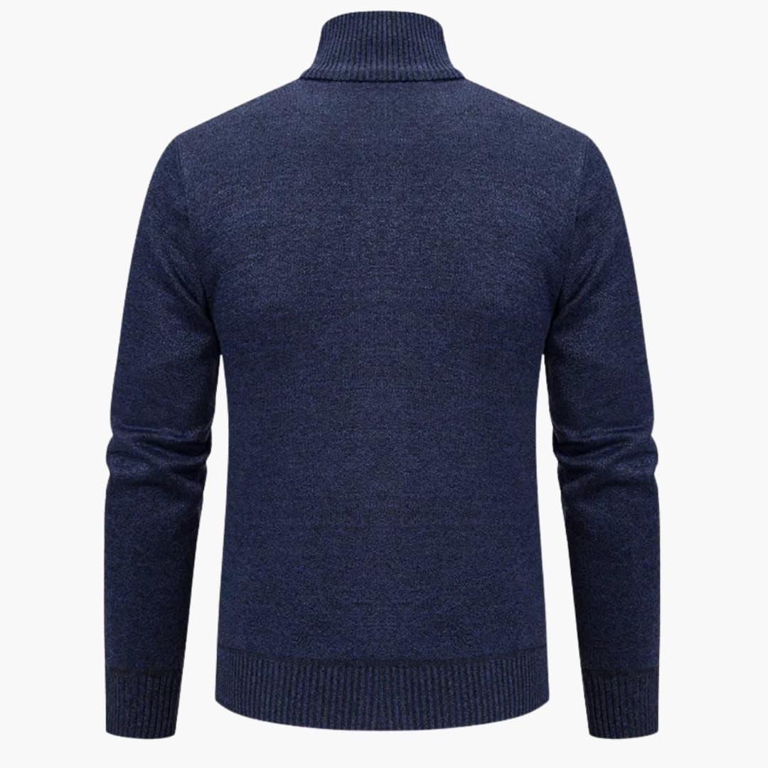 Bavane | Men's Pullover with Zipper and Ribbed Surface