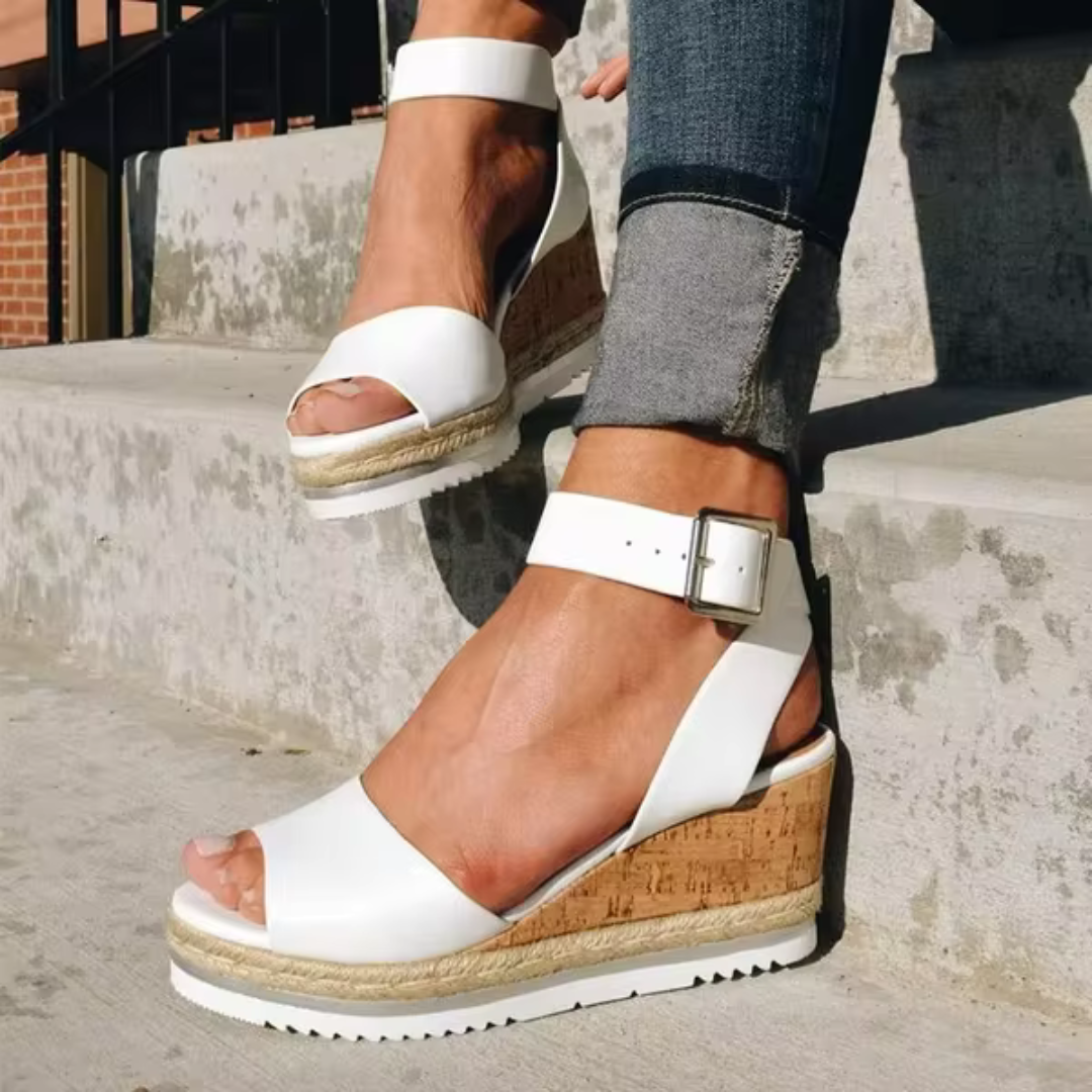Bavane | Women's Wedge Sandals with Strap Design and Cushioned Insole