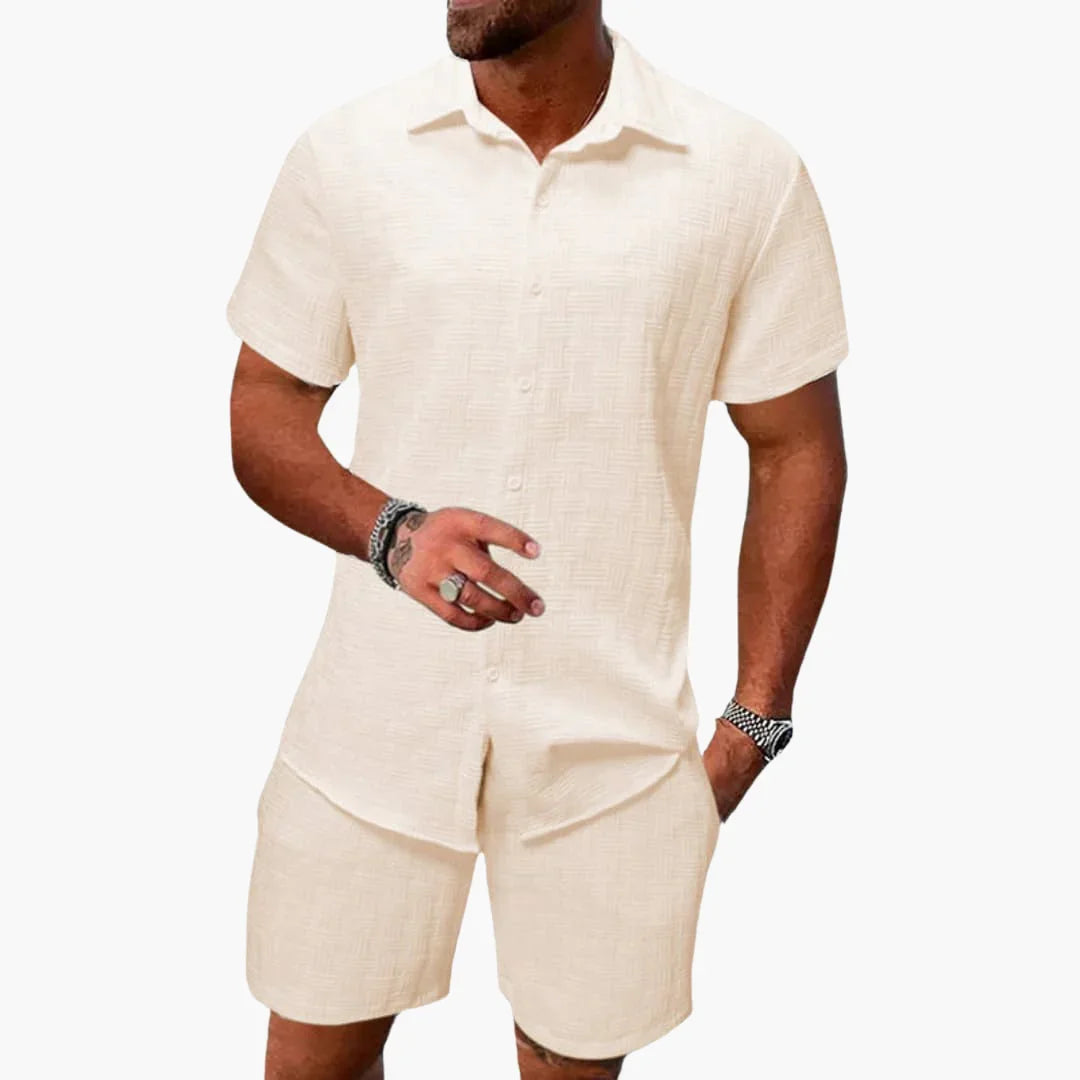 Vintage Polo Shorts Set for Men - Summer Outfit