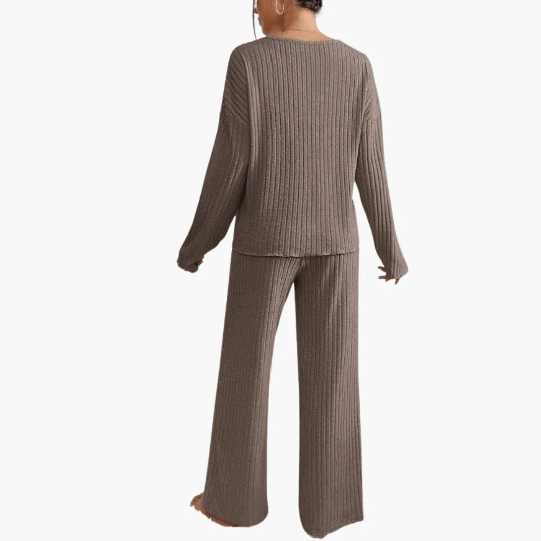 Ribbed Knit Two-Piece Set for Women  Stylish & Comfortable