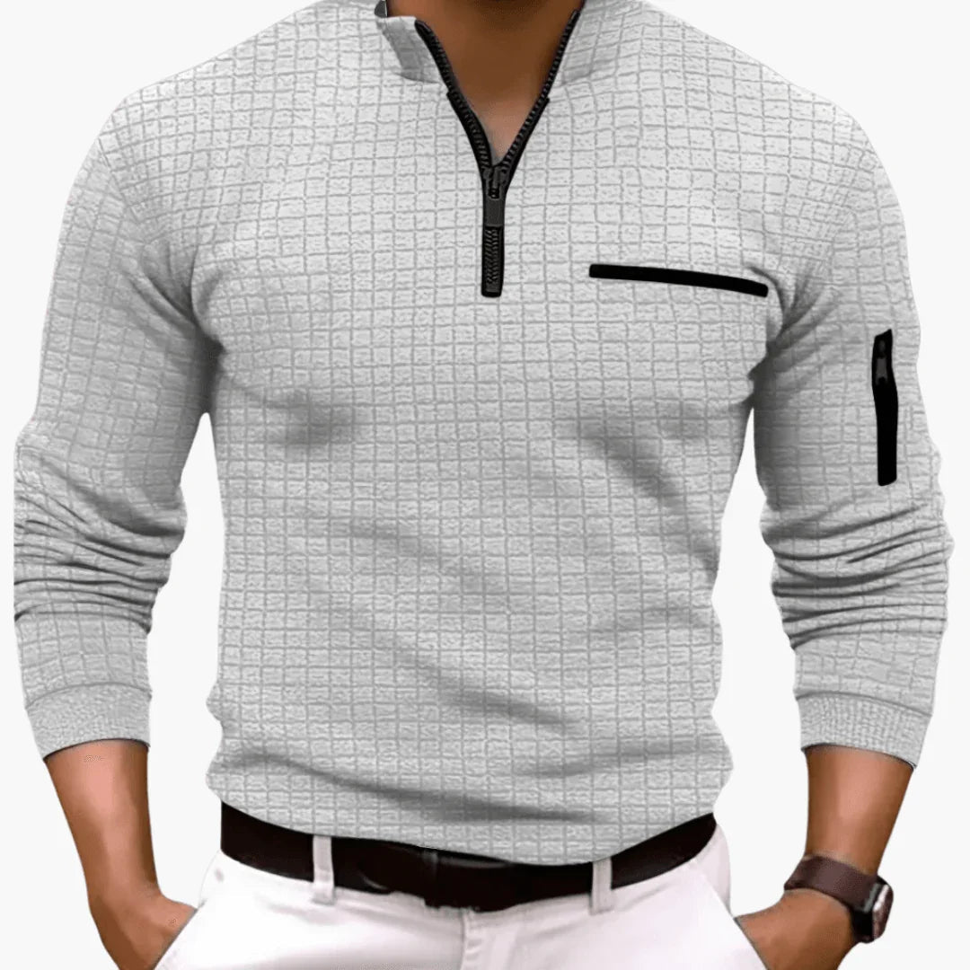 Men's Zip Sweater - Casual Sweatshirt