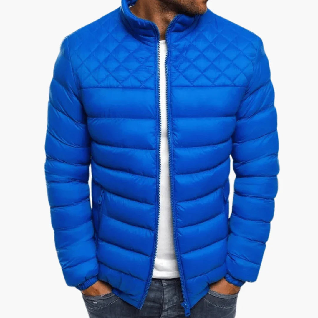 Men's Puffer Jacket  Warm Quilted Jacket for Winter