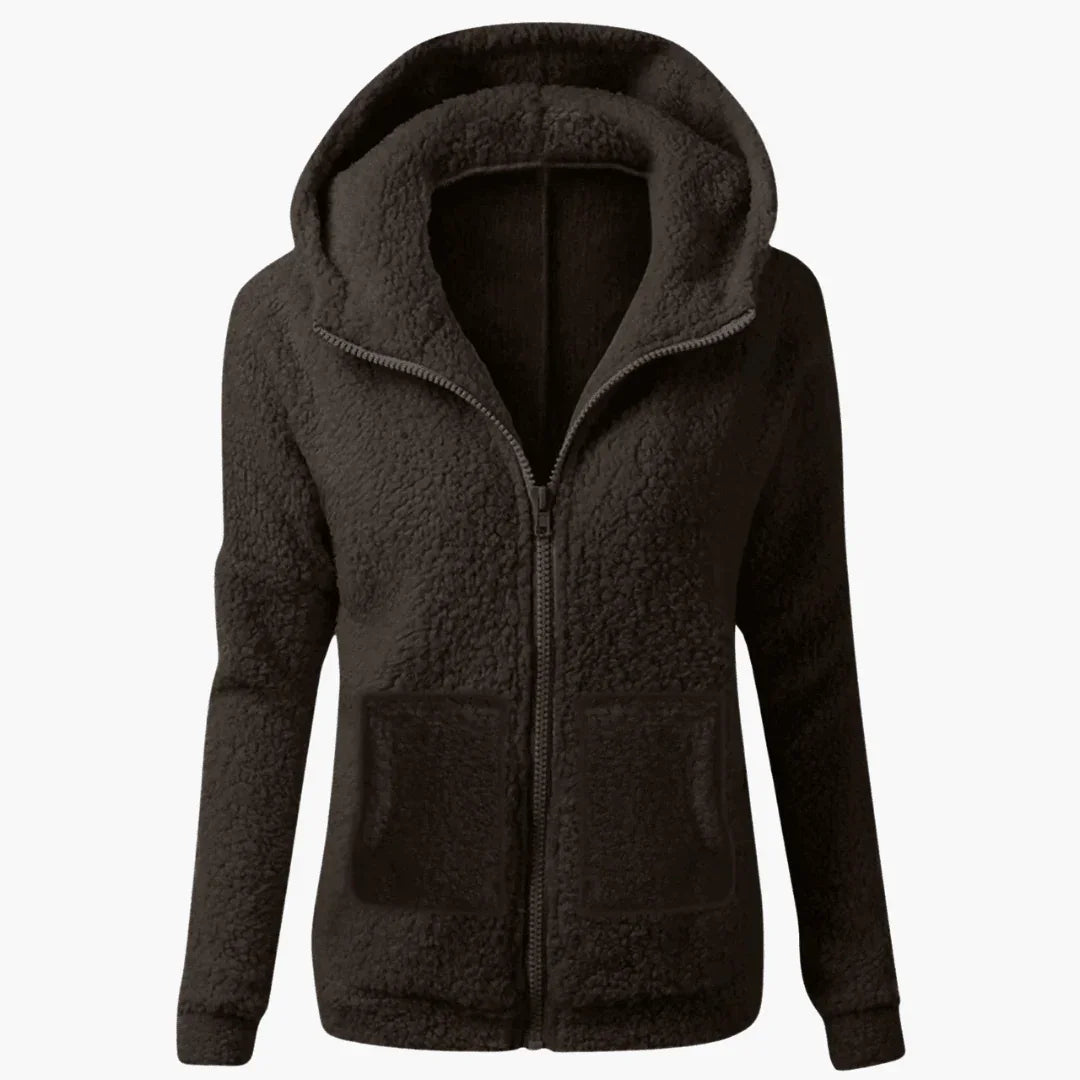 Women's Fleece Hoodie with Zipper and Hood  Warm