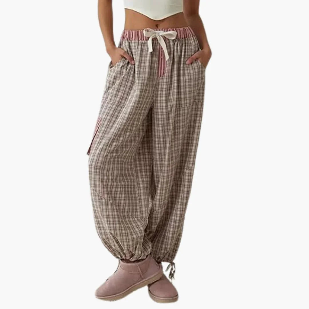 Women's Pajama Set with Button Top and Elastic Pants