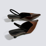 Women's Heels with Ankle Strap and Kitten Heel