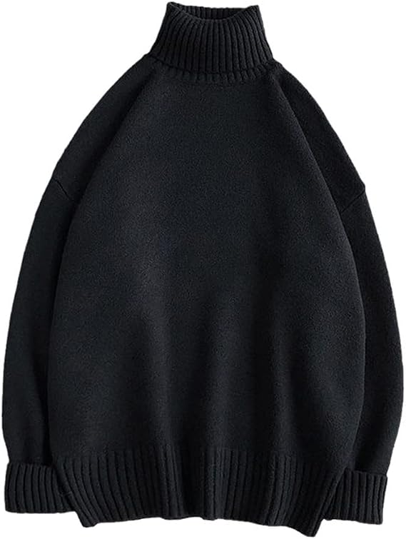 Men's Sweater with Knitted Roll Neck