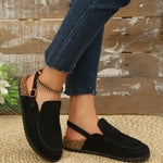 Women's Mules with Round Toe and Buckle