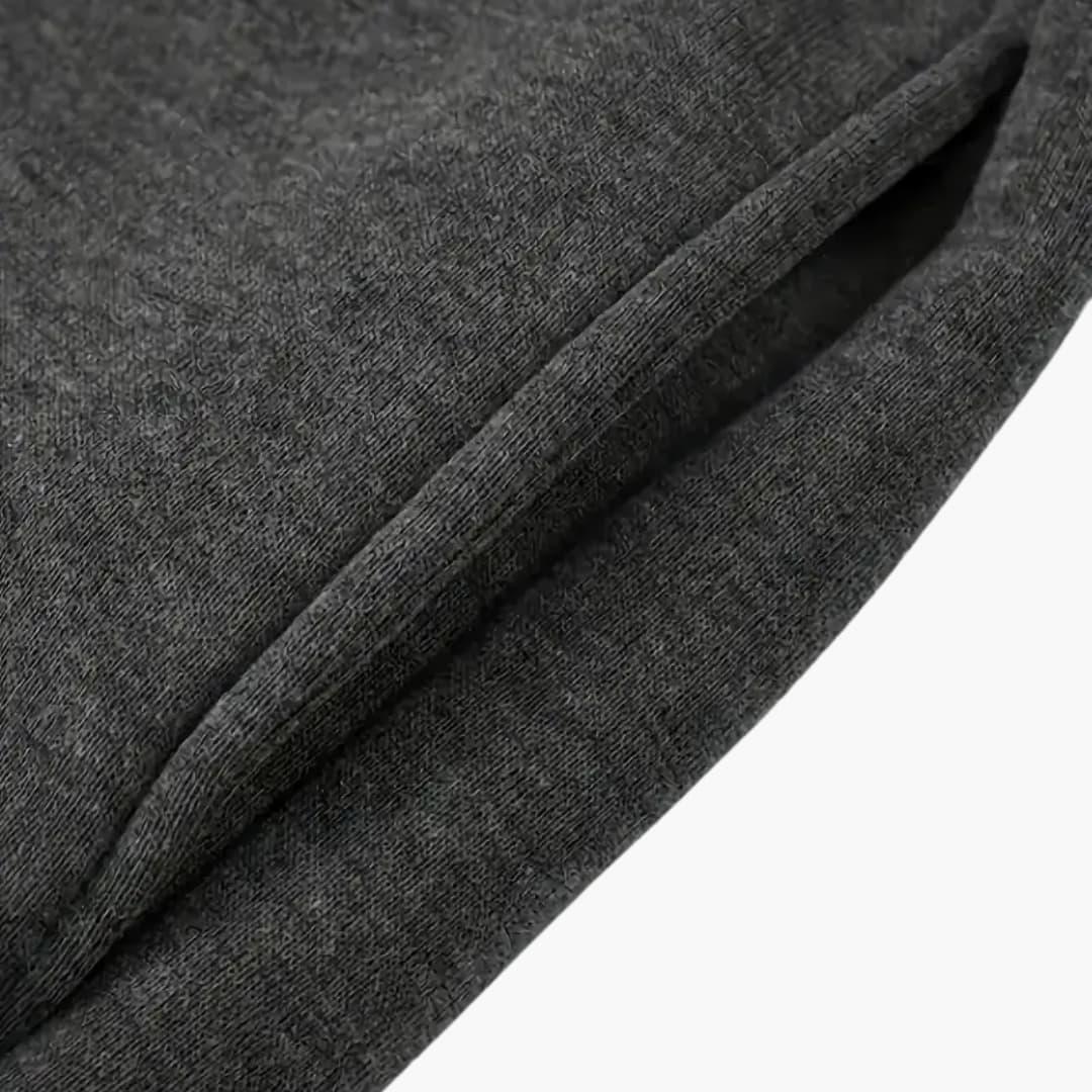 Men's Jogging Pants with Ribbed Cuffs and Back Pocket