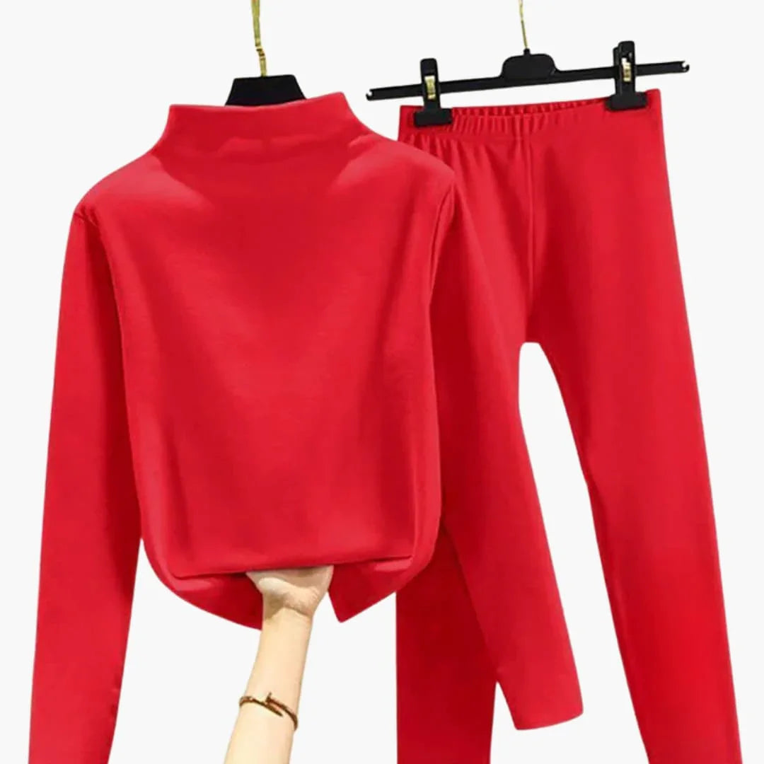 Bavane | Women's Fleece Set with Long Sleeves and Elastic Waistband