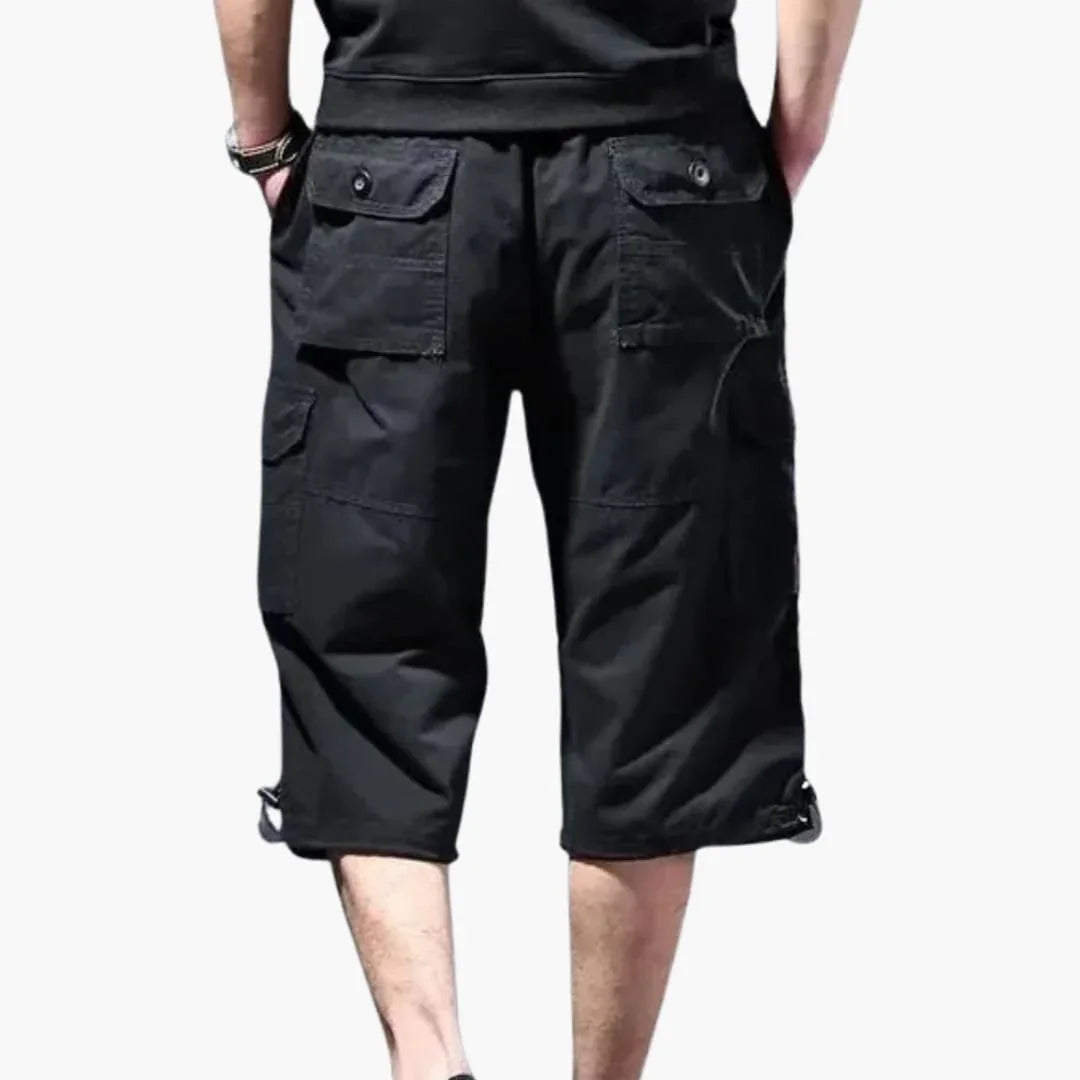 Men's 3/4 Pants with Pockets Made of Lightweight Fabric for Summer