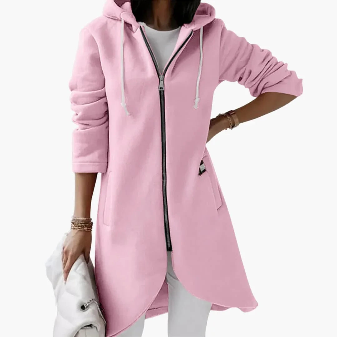 Long Zip-Up Hoodie for Women