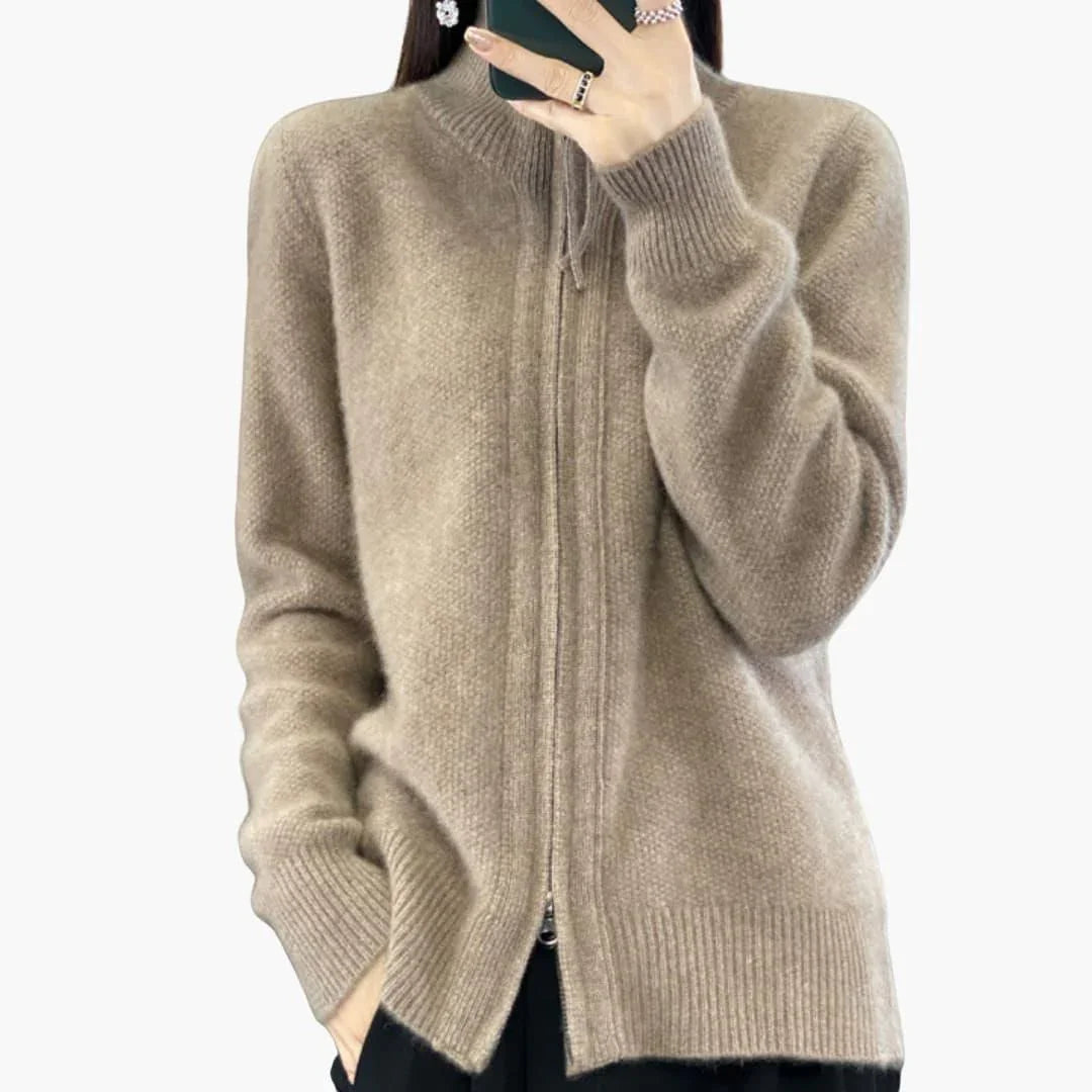 Zipper Cardigan for Women  Elegant & Versatile