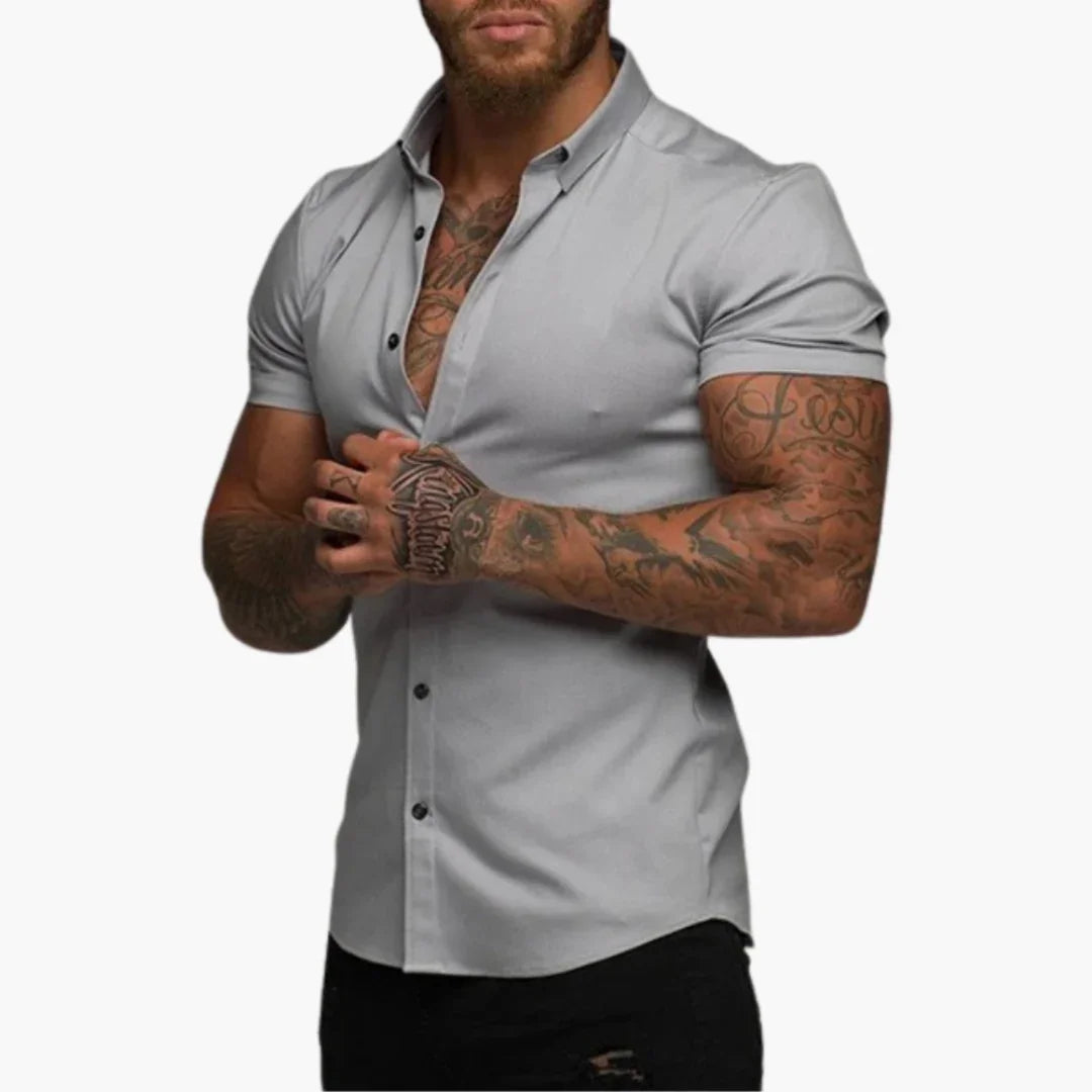 Slim Fit Short Sleeve Shirt for Men  Slim Fit Style