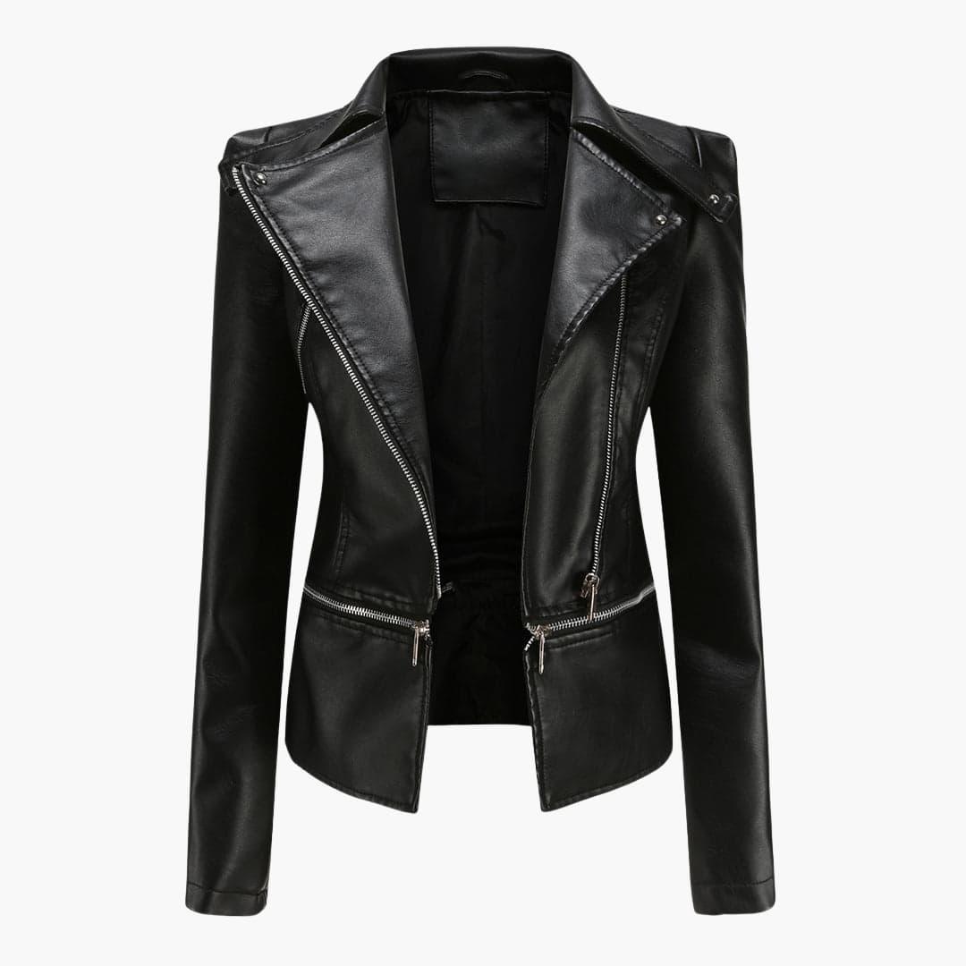 Bavane | Women's Jacket with Front Zipper and Lapel Collar
