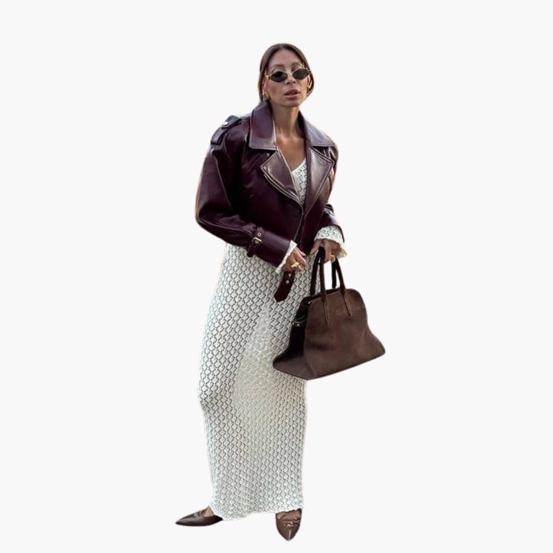 Fashionable Women's Jacket with Lapel Collar  Elegant & Comfortable