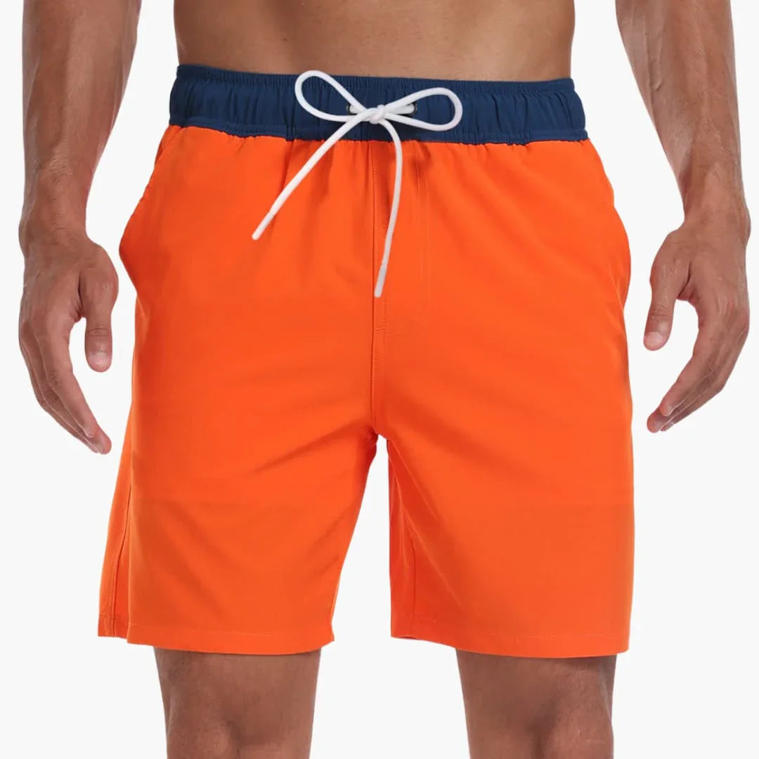 Bavane | Striped Men's Swim Shorts - with Drawstring and Pockets