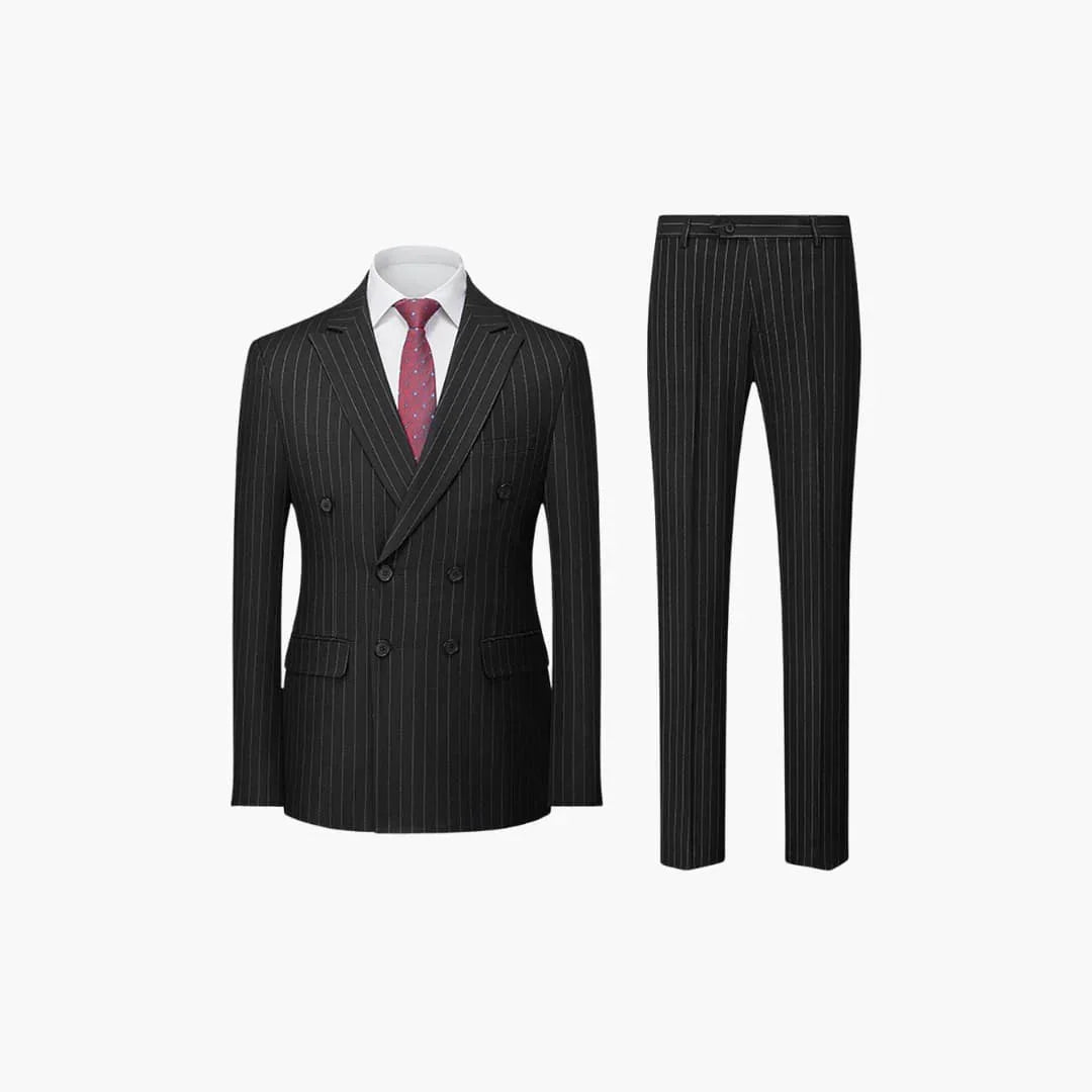 Bavane | Two-Piece Men's Suit with Pinstripes and Notched Lapel
