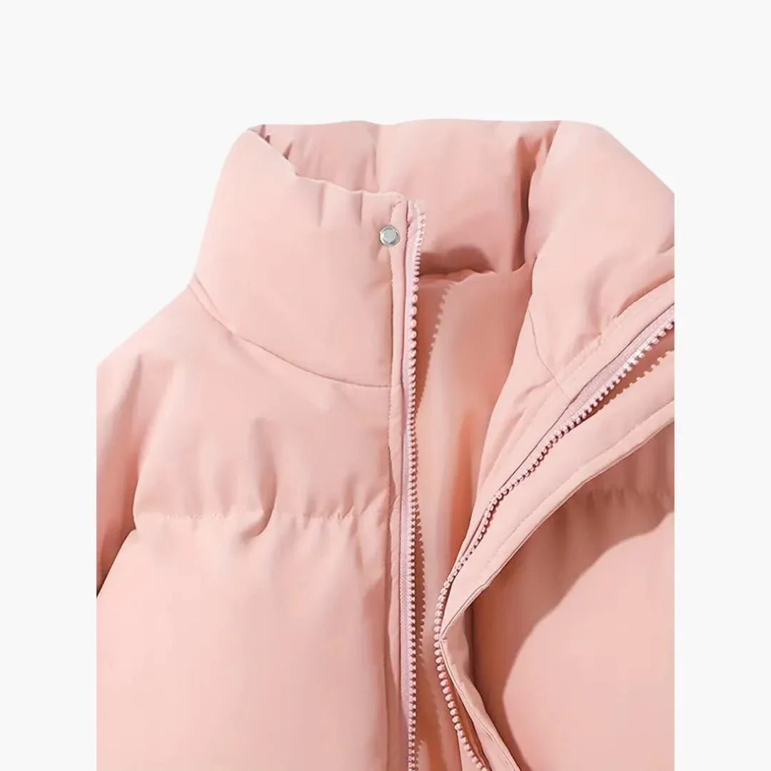 Women's Hooded Jacket with Zipper and Side Pockets
