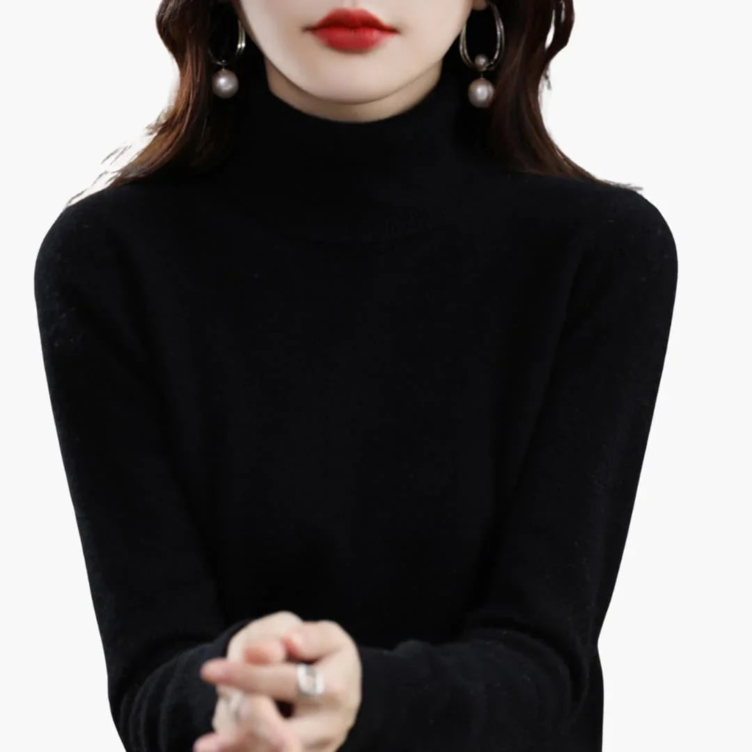 Turtleneck Knit Sweater for Women