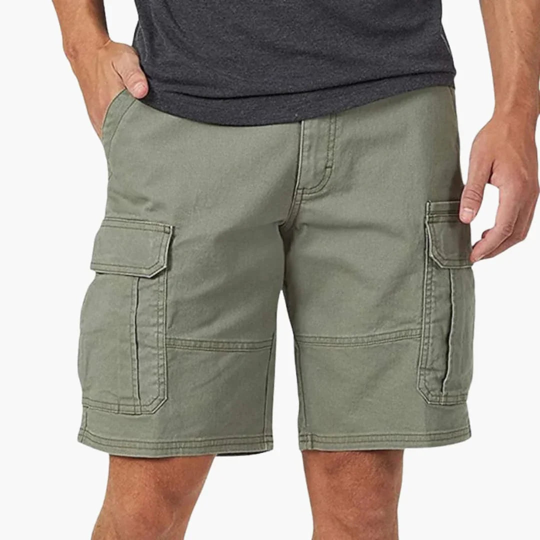 Men's Summer Cargo Shorts with Flap Pockets and Zipper