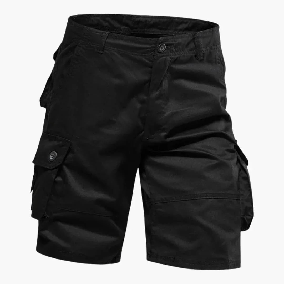 Men's Summer Cargo Shorts with Pockets and Knee-Length Cut