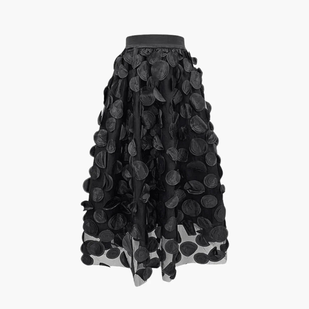 Tulle Maxi Skirt with Dots for Women - Striking & Elegant