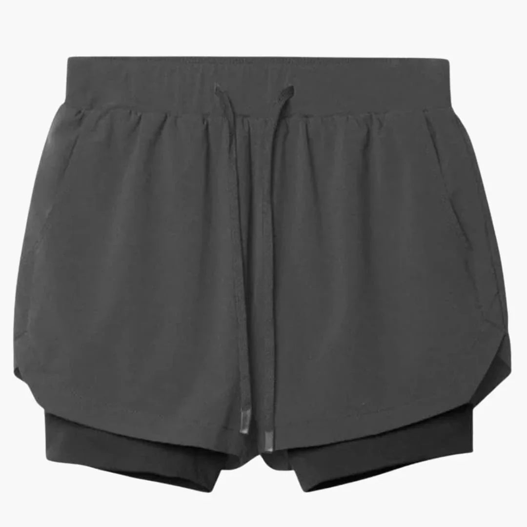 Men's Fitness Shorts with Inner Shorts for Summer Training