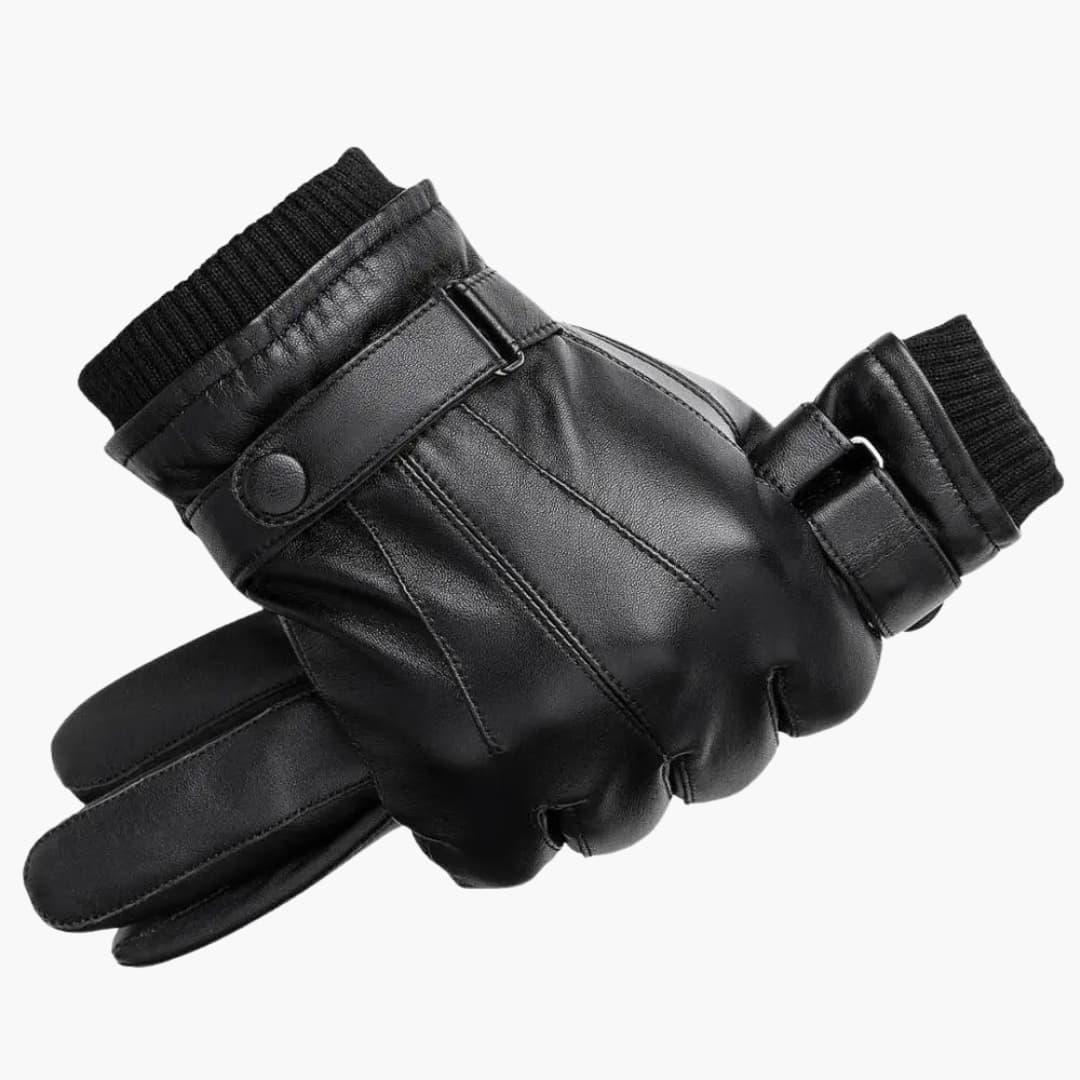 Bavane | Leather Gloves for Men  Warm Winter Gloves for Men