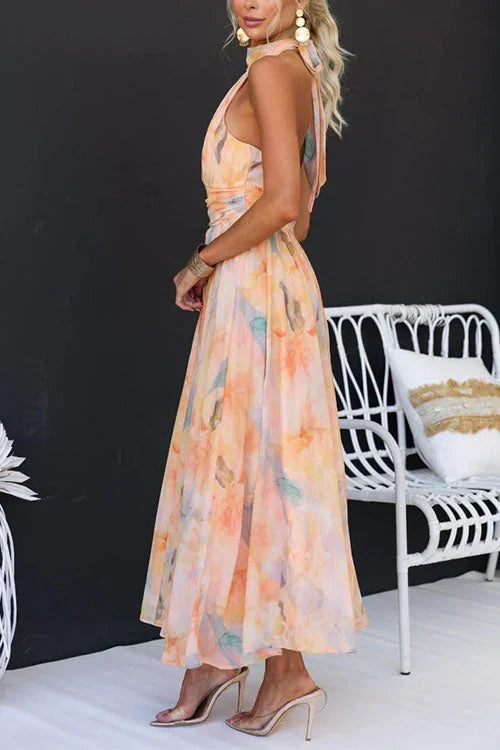 Women's Floral Maxi Sundress | Halter