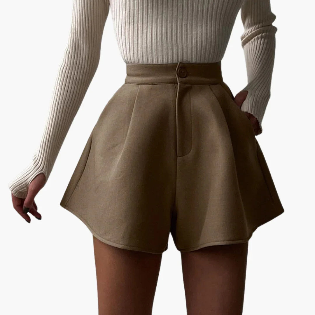 Pleated Shorts with Wide Cut - Women's Summer Chic