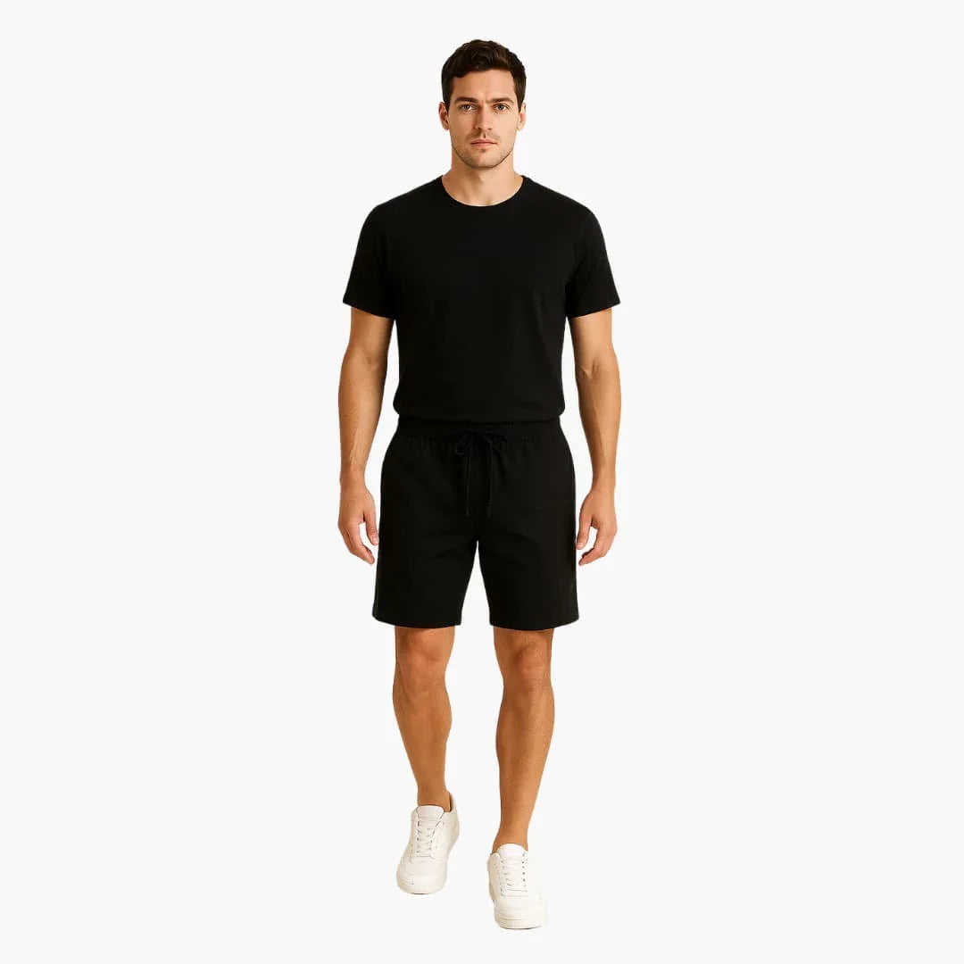 Men's Summer Shorts with Drawstring and Side Pockets