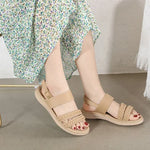 Women's Sandals with Vegan Leather Upper and Cushioned Insole