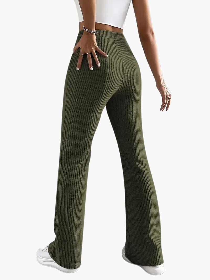 Wide High Waist Knit Pants for Women  Comfortable Lounge Fit