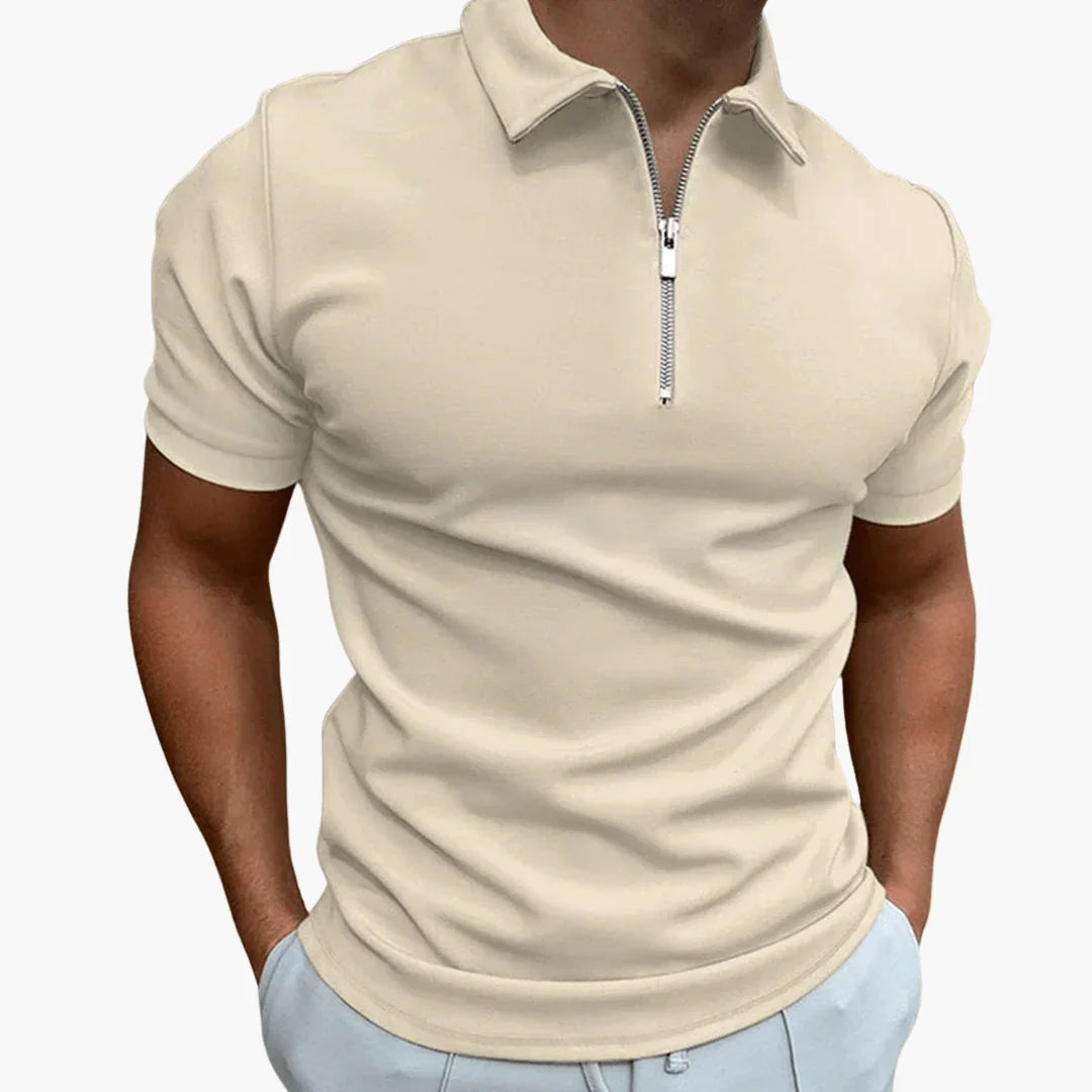 Men's Polo Shirt with Zipper  Comfortable & Stylish