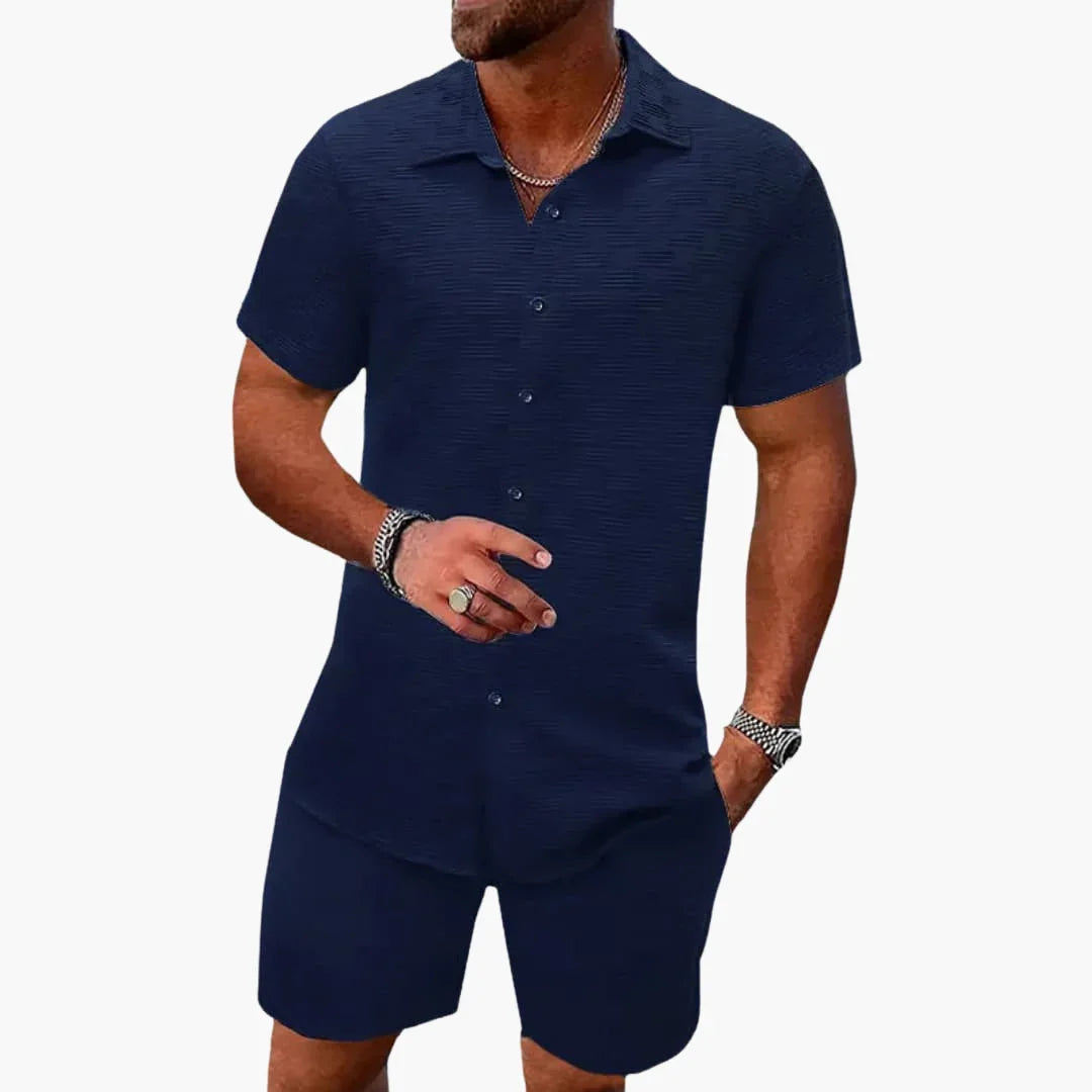 Vintage Polo Shorts Set for Men - Summer Outfit