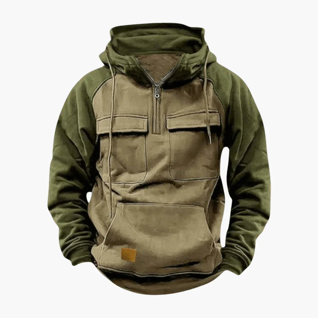 Sporty Half-Zip Hoodie for Men  Comfortable and Flexible