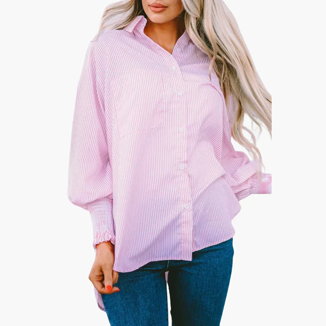 Casual Women's Shirt with Button Placket  Comfortable & Stylish