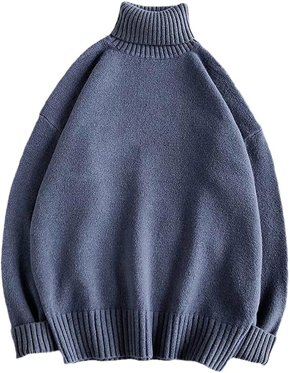Men's Sweater with Knitted Roll Neck
